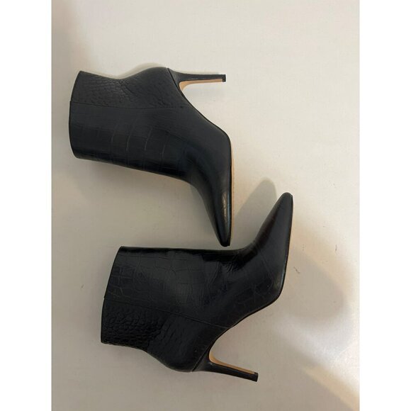 Vince Camuto Allost 9M/40 Leather Upper Croc Printed Bootie Side Zip Entry NWOB - Picture 7 of 8